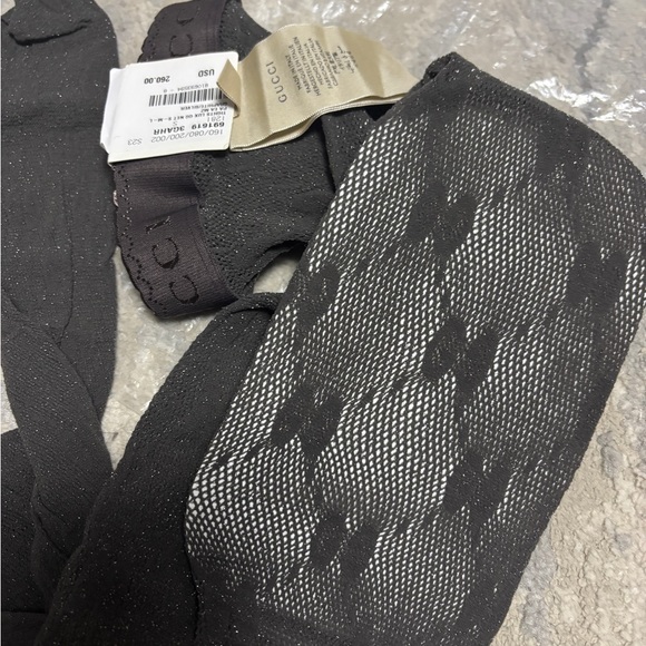 Gucci Lux GG logo Net Tights in Grey colour, GG KNIT TIGHTS size S or M - Picture 3 of 8